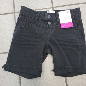 NWT Girls Size 8 So Mid Rise Favorite Bermuda Black Jean Shorts